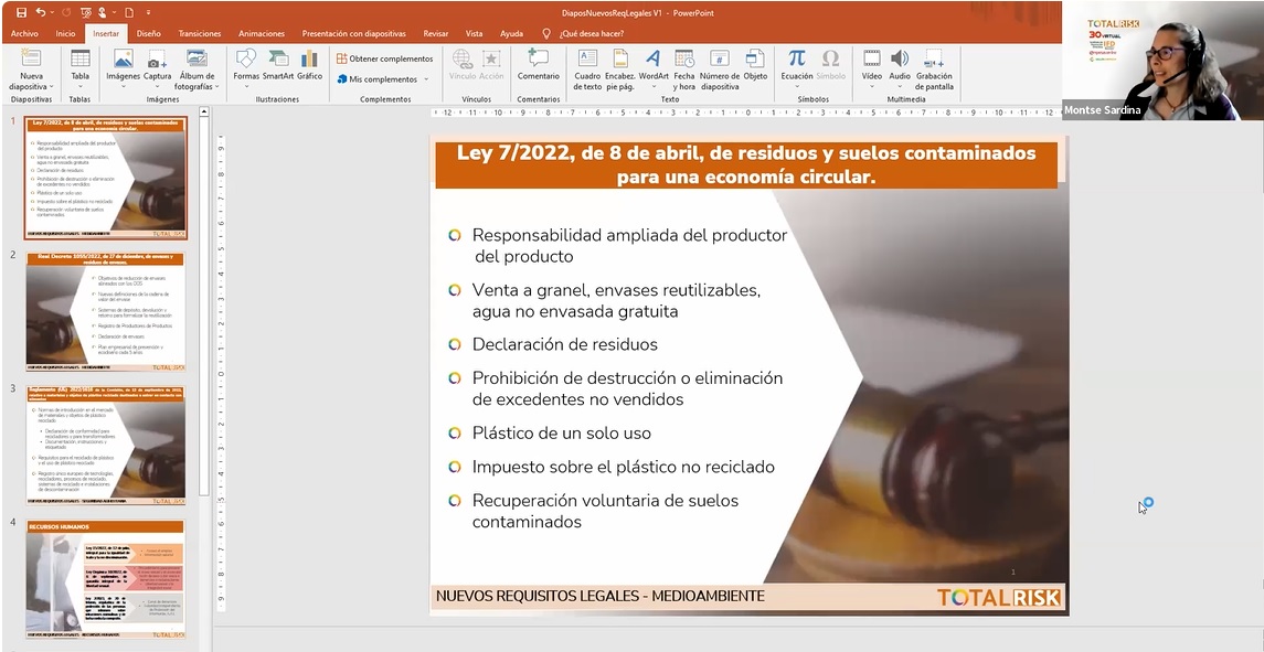Ya está disponible el vídeo de Webinar " Nuevos requisitos legales y normativos"